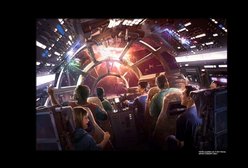 Millenium Falcon ride at Star Wars Galaxy's Edge
