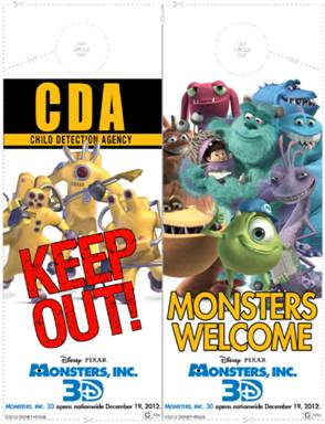 Free Monsters Inc. 3D activity