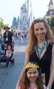 Mother and daughter at princess celebration at Magic Kingdom