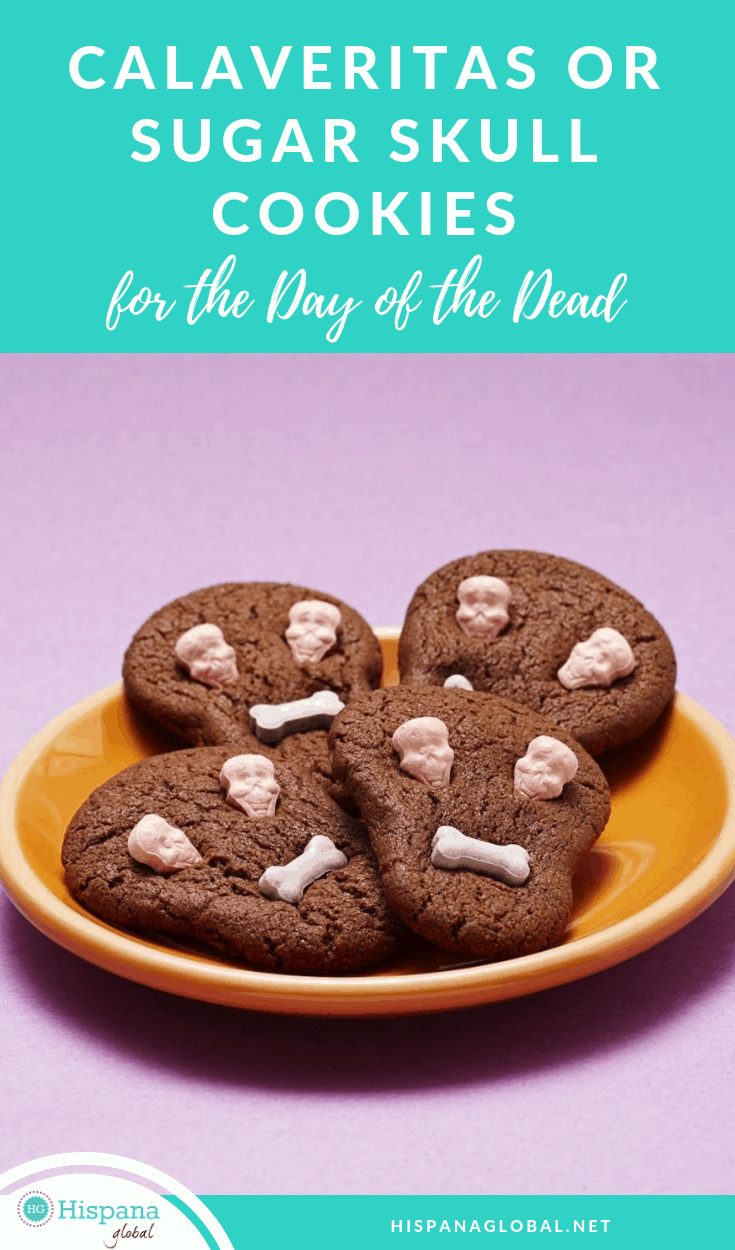 Learn how to make sugar skull cookies or calaveritas for the day of the Dead or Dia de los Muertos with this yummy recipe