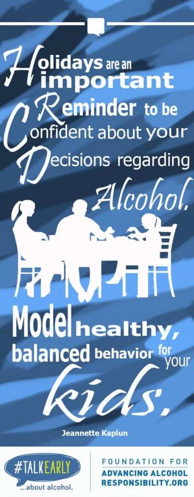 Model healthy behavior around your kids, especially about alcohol #talkearly