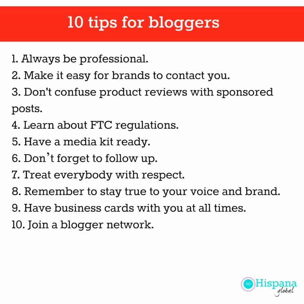 10 tips for bloggers