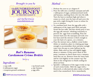 Banana cardamom creme brulee recipe