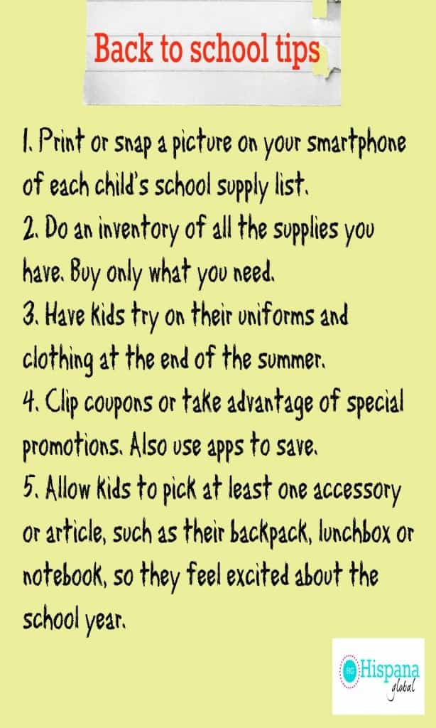 Back to school tips
