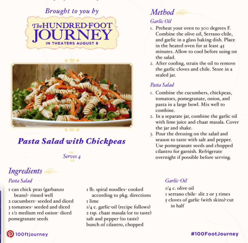 pasta salad with chickpeas recipe