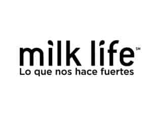 Milk-Life logo and tagline