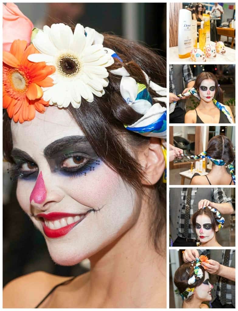 DIY Day of the Dead makeup and hair tutorial. 