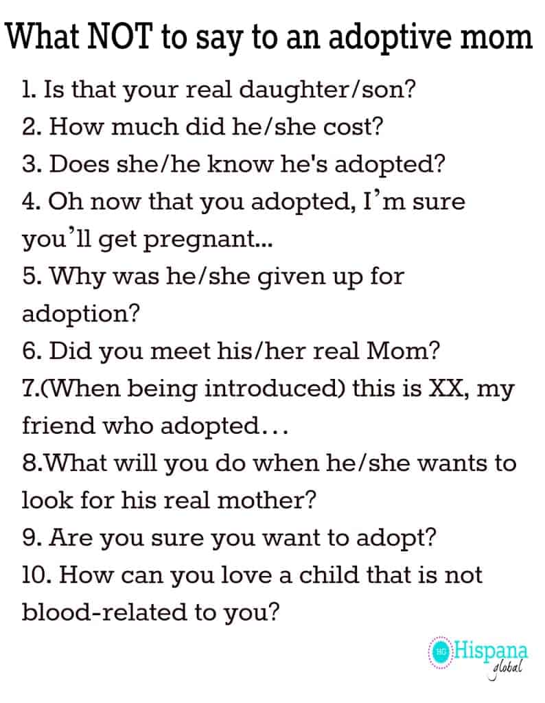 What NOT to say to an adoptive mother