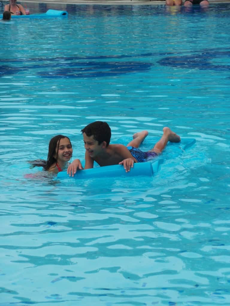 kids having fun in pool