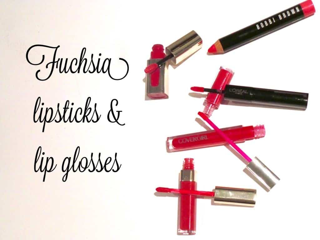 Fuchsia lipsticks and lip glosses