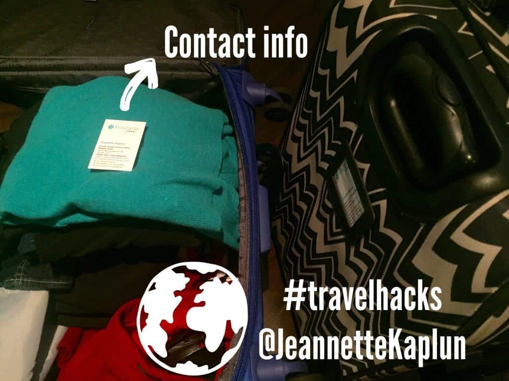 #TravelHacks include contact info inside your luggage when traveling