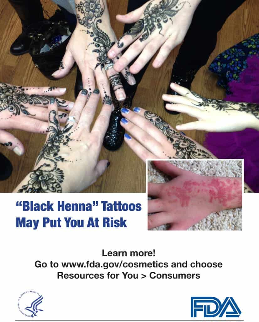 FDA Black Henna Warning English Infographic