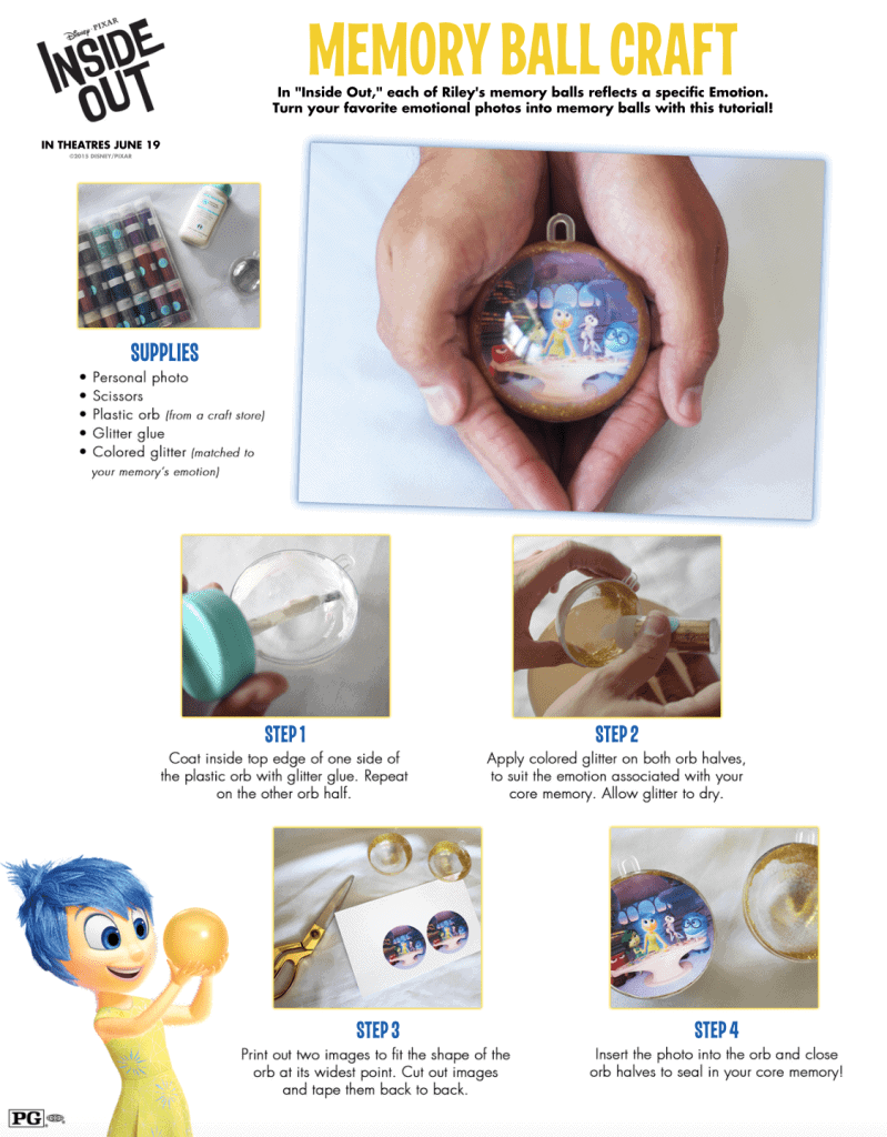 Inside Out craft memory ball