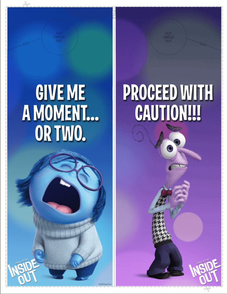 Inside Out door hanger sadness