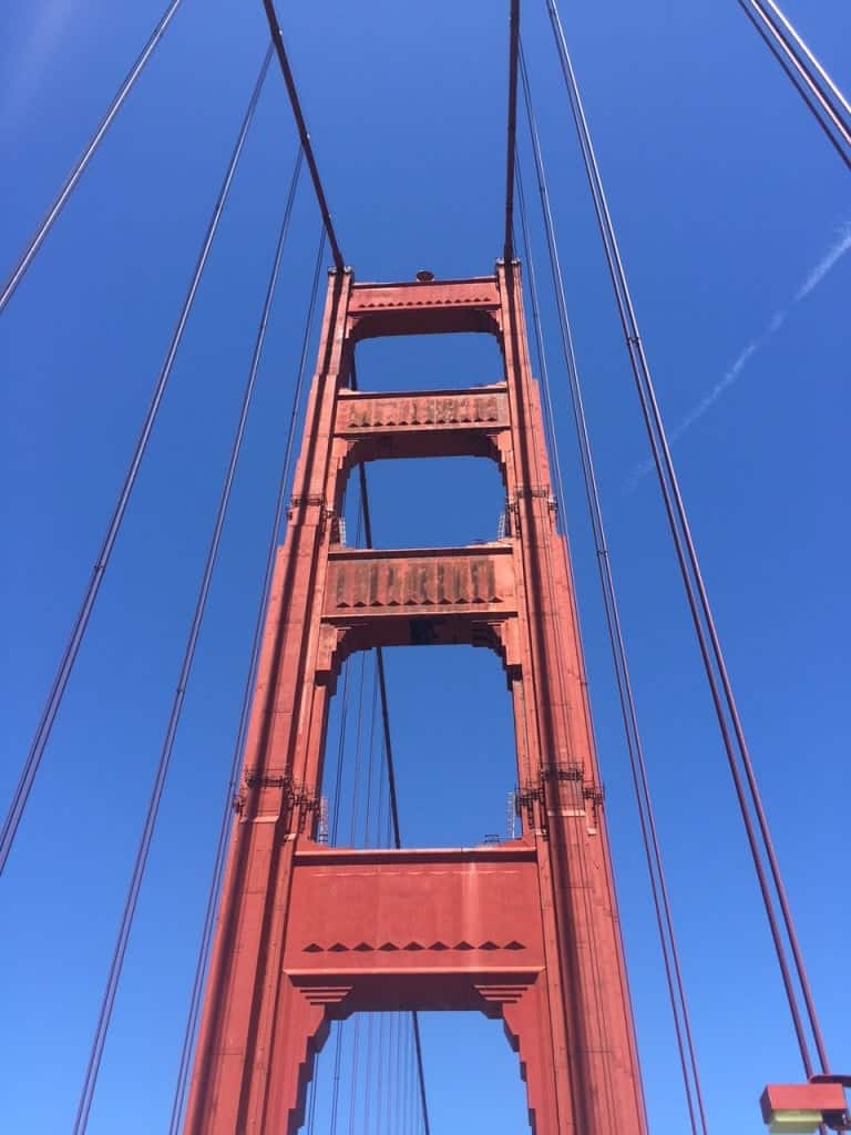 Golden Gate Bridge closeup