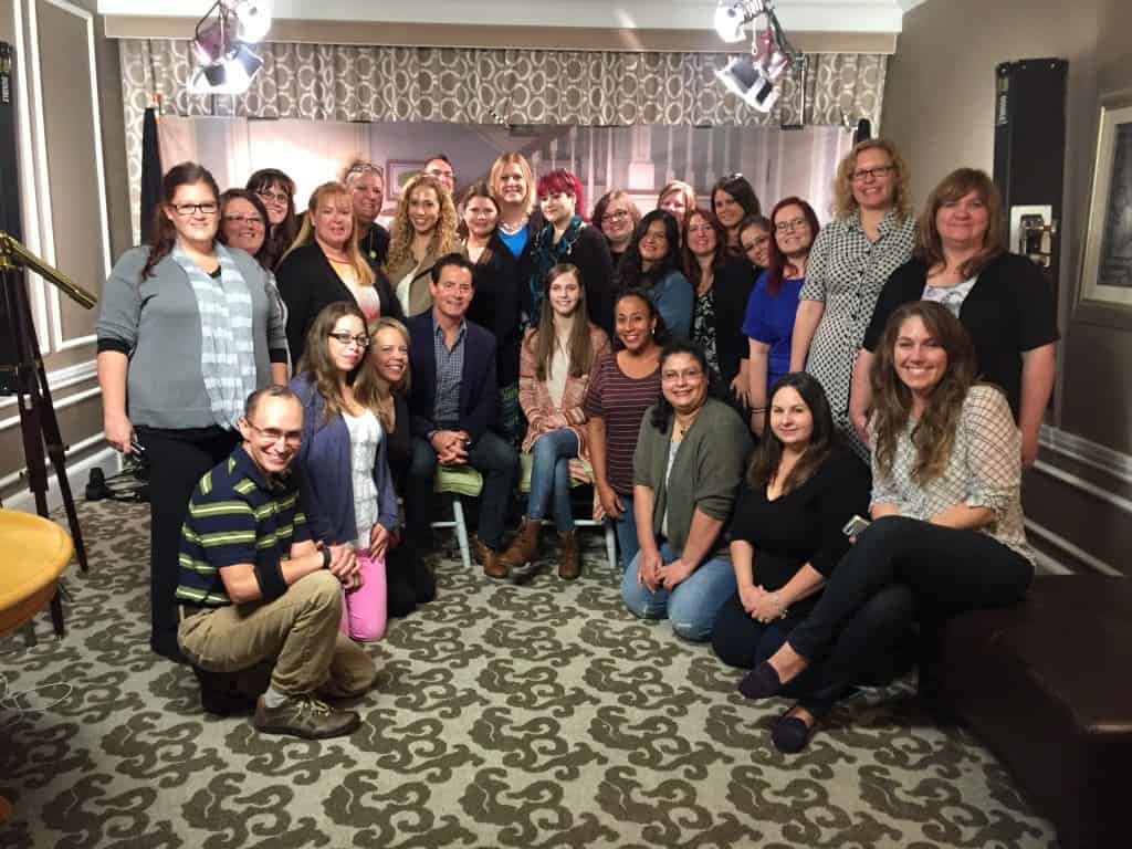 Kyle MacLachlan and Kaitlyn Dias with bloggers and press