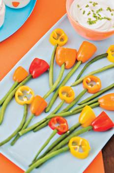 Veggie Flowers, healthy recipe for Easter