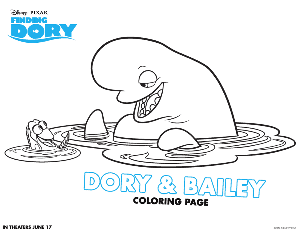 dory and bailey coloring sheet