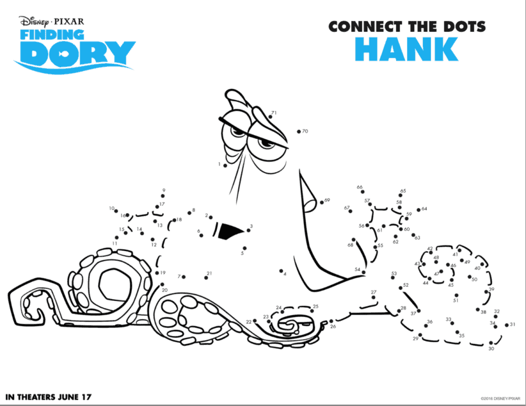 Finding Dory connect the dots Hank