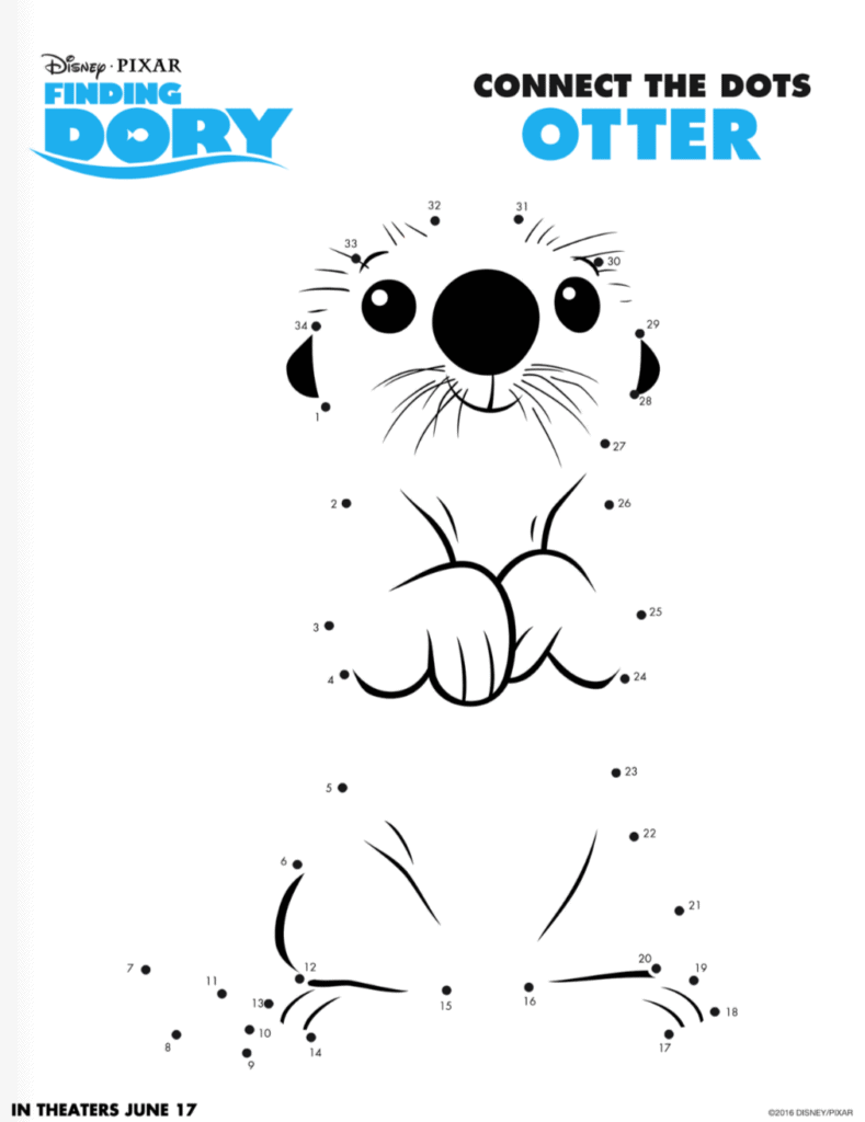 Finding Dory connect the dots Otter