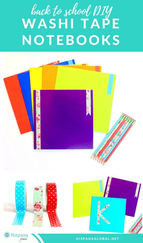 How to customize notebooks for back to school with washi tape