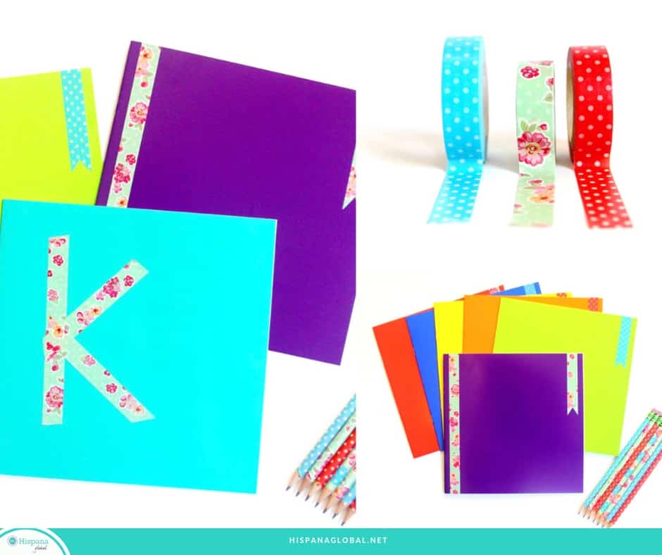 How to customize notebooks for back to school with washi tape