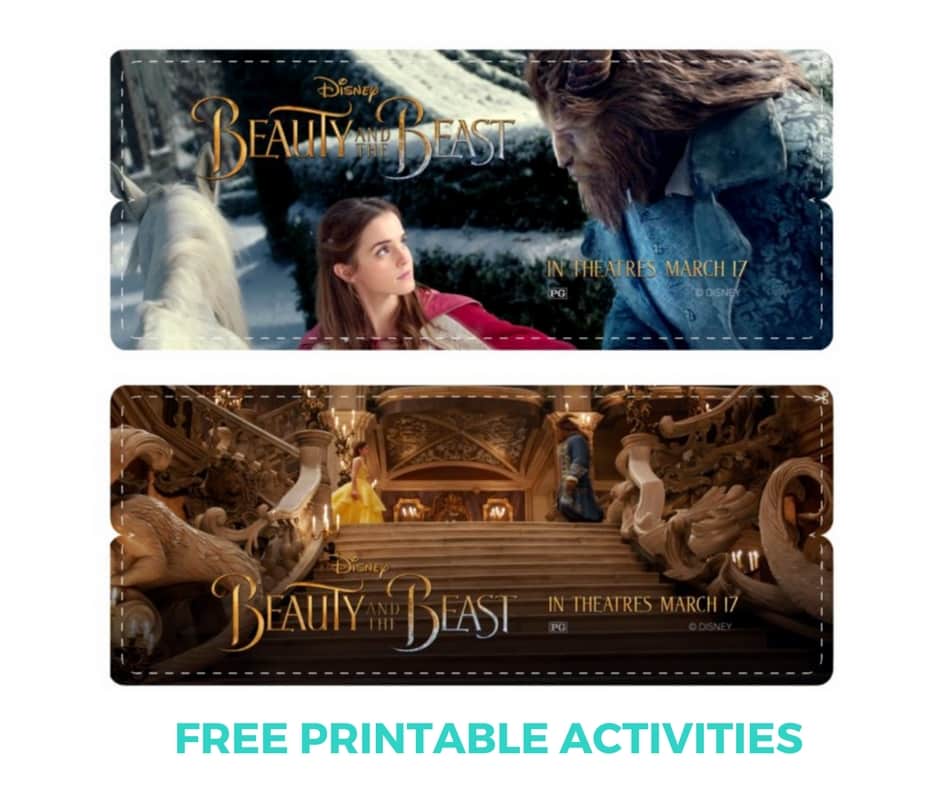 More Free Beauty And The Beast Printable Activities