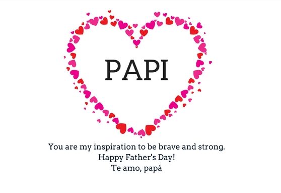 Bilingual Happy Father's Day card via hispanaglobal.net