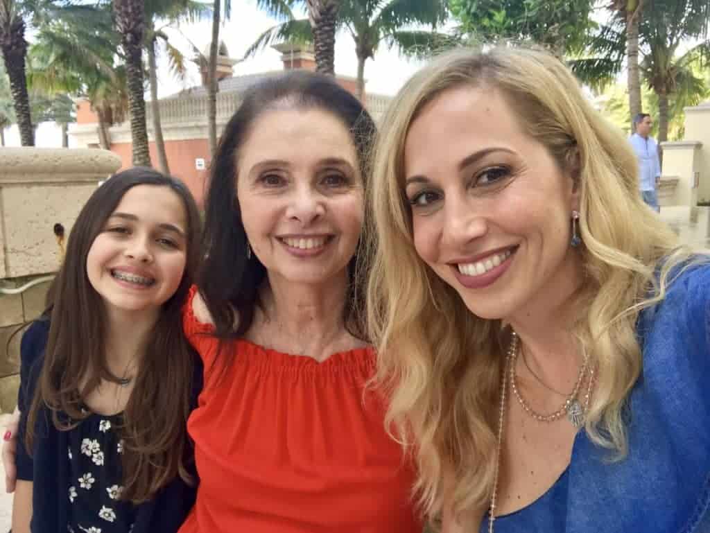 3 generations together for Mother's Day, glammed up thanks to Glam Squad