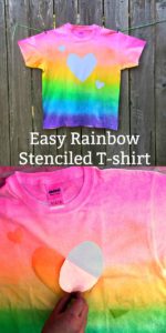 Easy DIY Stenciled Rainbow T-Shirt - Hispana Global