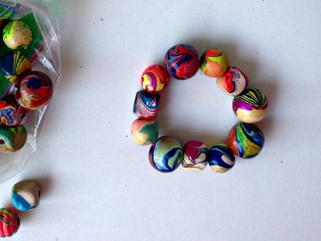 Nail Polish Marbled Beads & Bracelet DIY Craft Tutorial