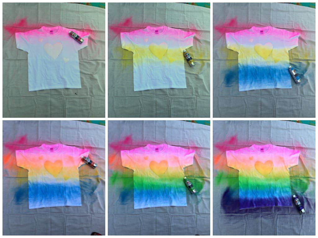 Easy DIY Stenciled Rainbow T-Shirt - Hispana Global