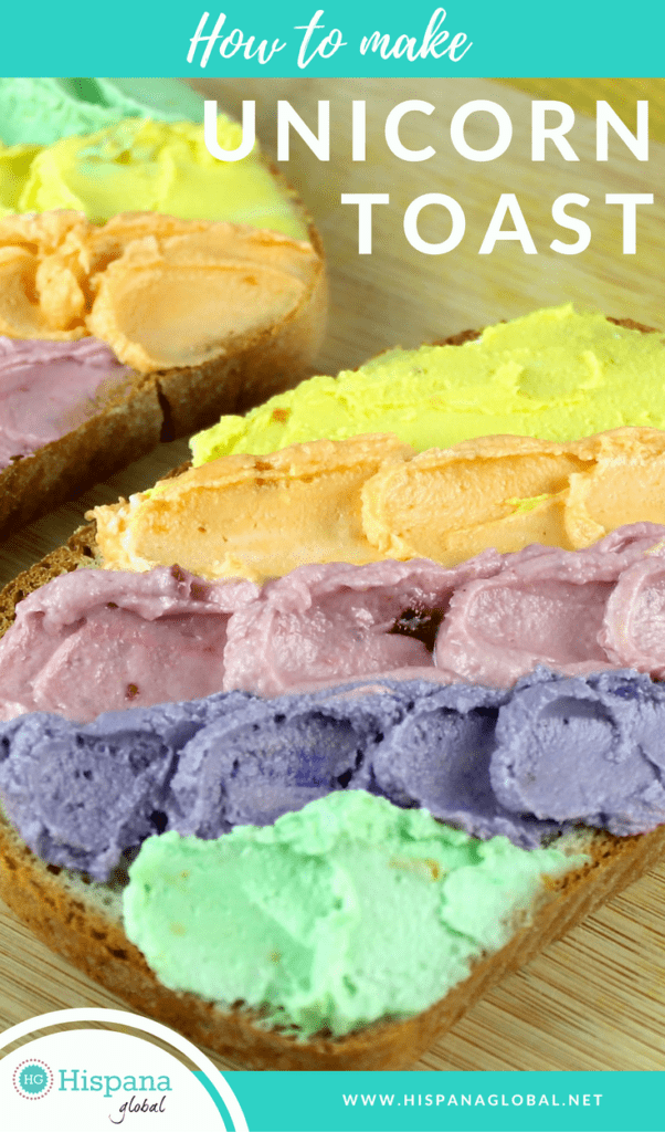 Learn how to make colorful unicorn toast that looks like a rainbow