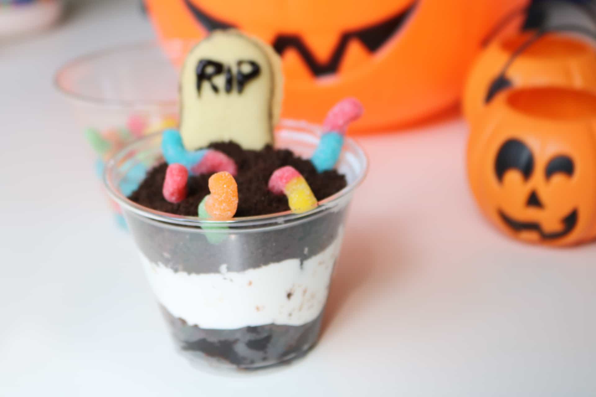 Spooktacular Halloween Treat: Dirt Cups With Gummy Worms