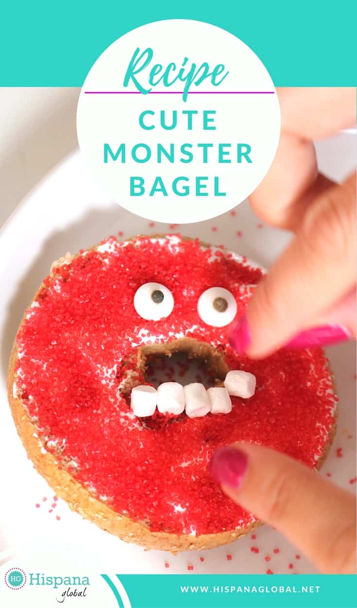 Halloween Bagels + Monster Mash Cream Cheese