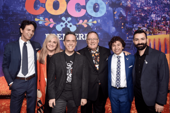 John Lasseter with Coco Directors and producer