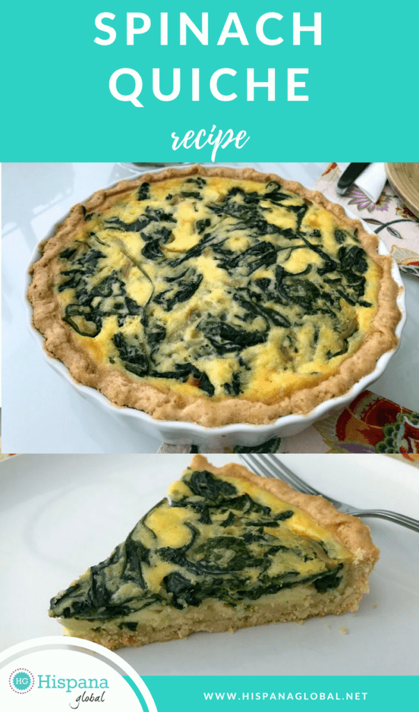 A spinach quiche is so versatile and a great vegetarian option. You can serve it at brunch, lunch or dinner. This recipe is not only delicious, but it's also super easy to make!