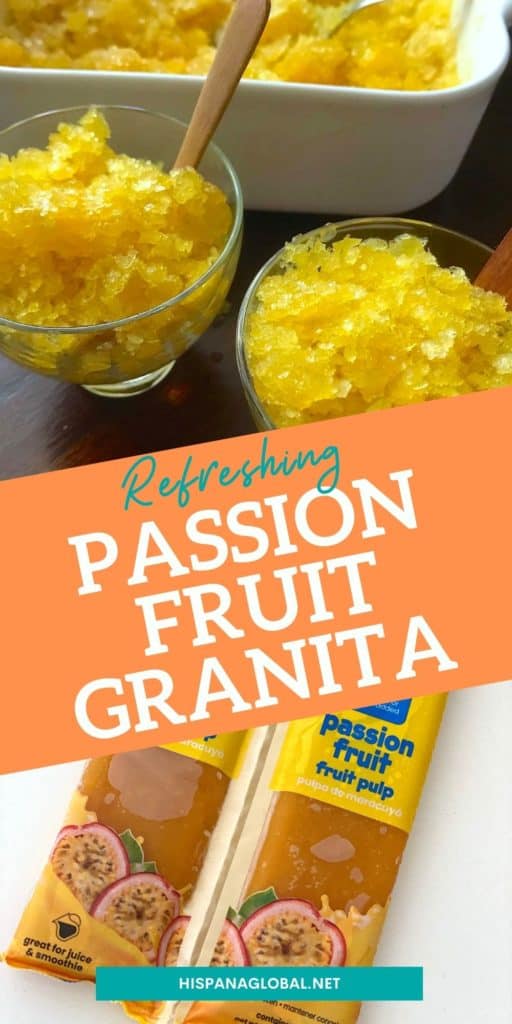 Learn how to make Italian ice or passion fruit granita at home