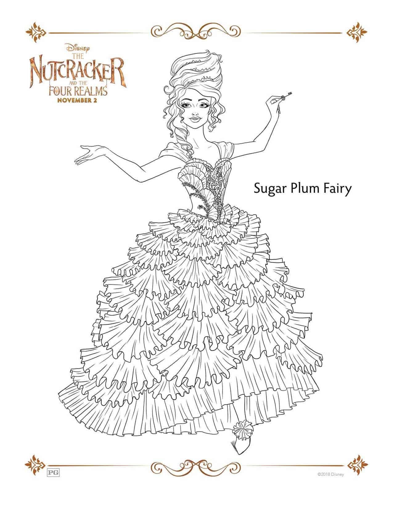 The Nutcracker And The Four Realms Free Coloring Sheets - Hispana Global