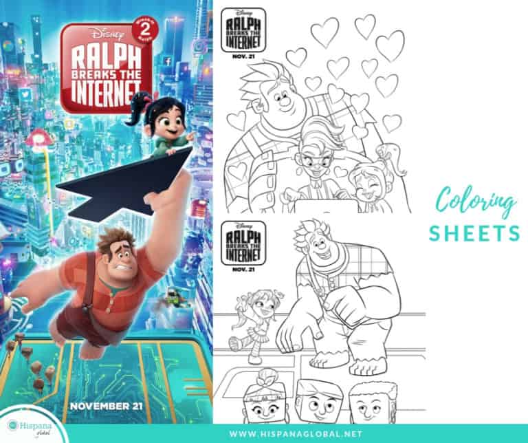 Free Ralph Breaks The Internet Coloring Sheets To Print At Home