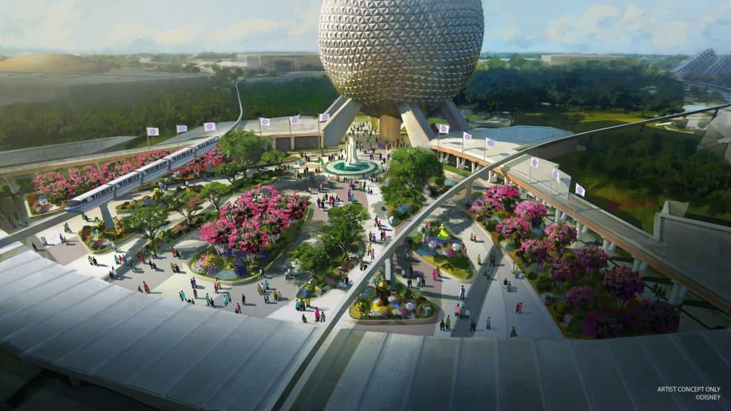 Epcot updates - map of the entrance plaza
