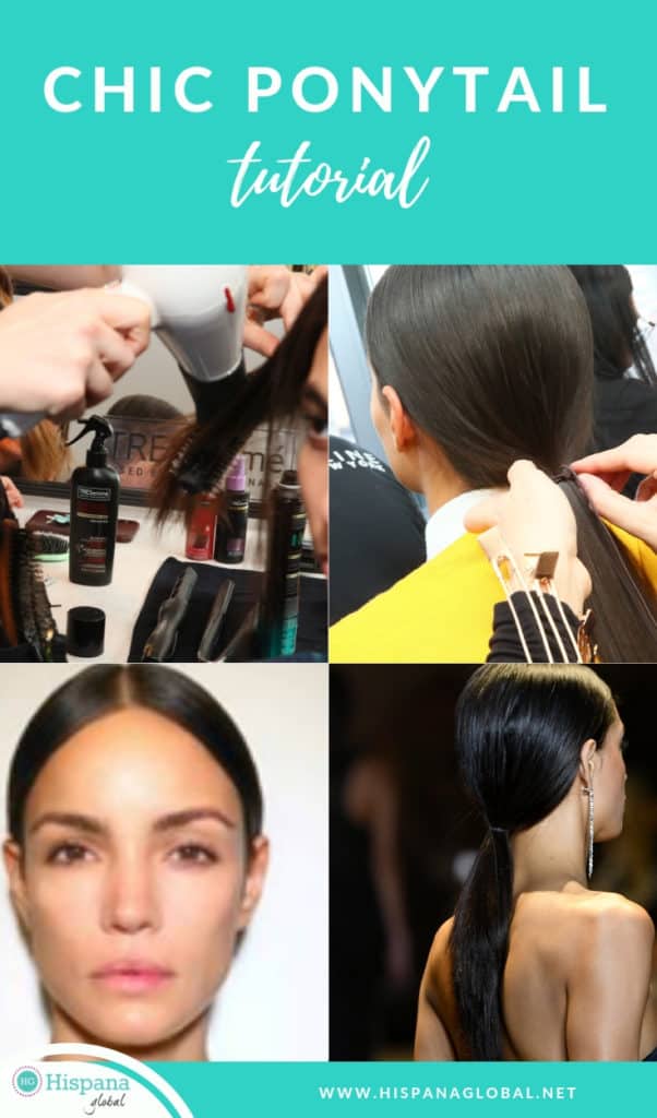 Want to look like the models at NYFW? Here's how to style your hair in an ultra sleek low ponytail. It is so easy!