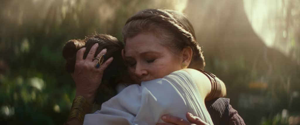 General Leia and Rey in Star Wars: Episode IX The Rise of Skywalker