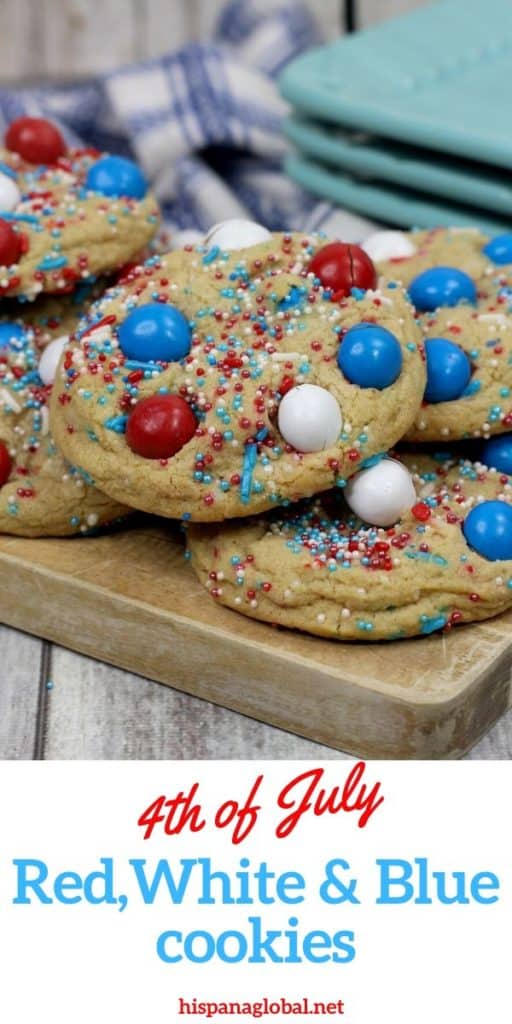 How to make red, white and blue M&M cookies for 4th of July