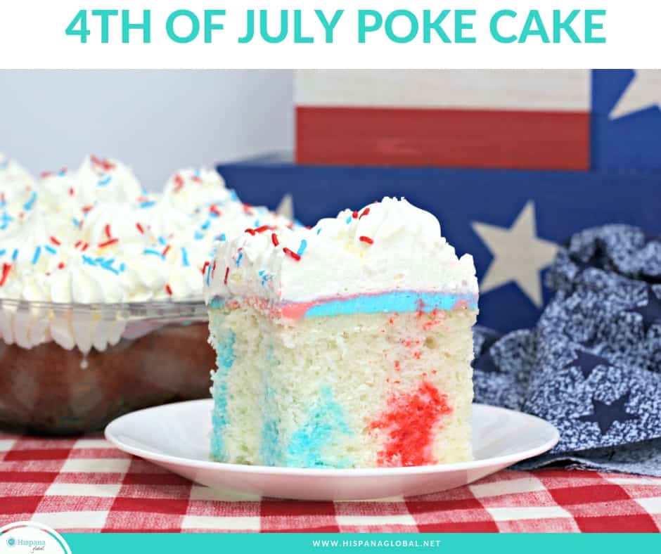Stunning Red, White and Blue Poke Cake Recipe