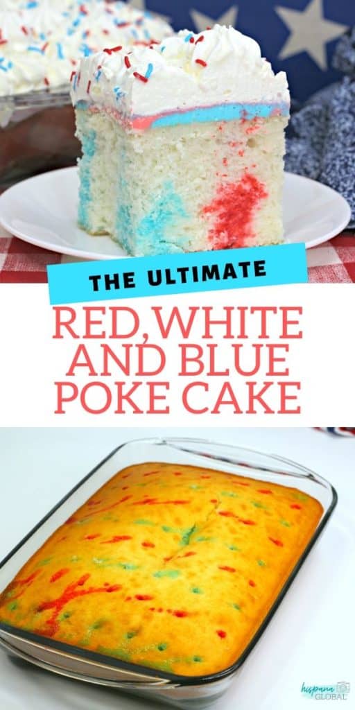 How to make a stunning red, white and blue poke cake, perfect for the 4th of July!