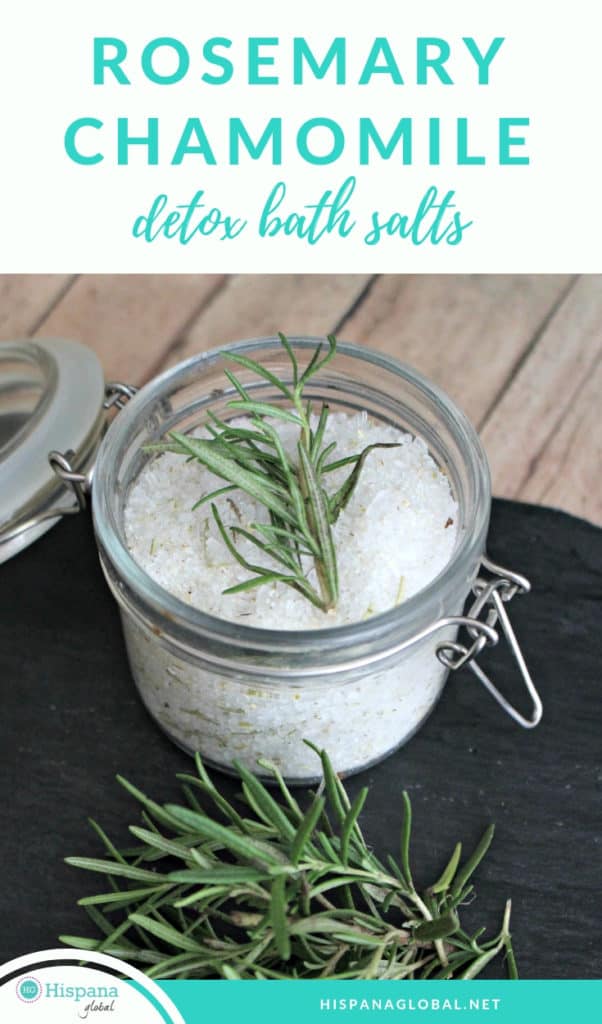 These natural rosemary and chamomile detox bath salts are wonderful for you and are a lovely gift. Here's how to make them.