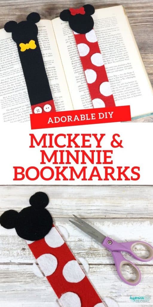 Mickey and Minnie Mouse Bookmarks DIY