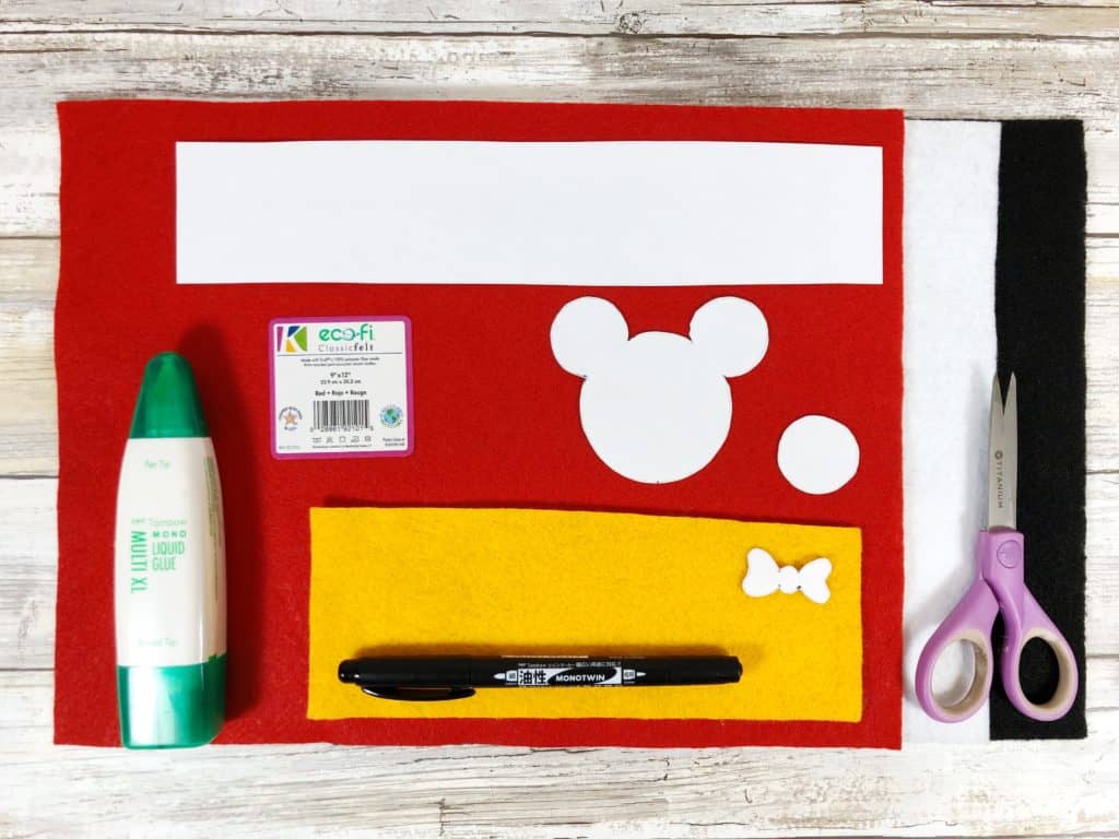 Material for Mickey and Minnie Mouse bookmarks