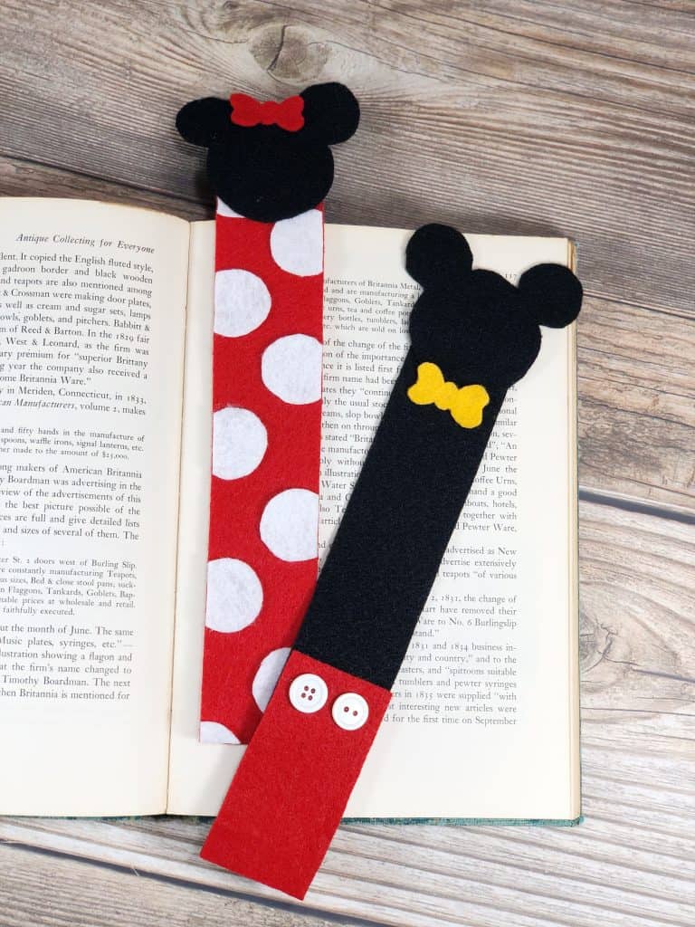 adorable diy how to make mickey and minnie mouse bookmarks hispana global